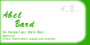 abel bard business card